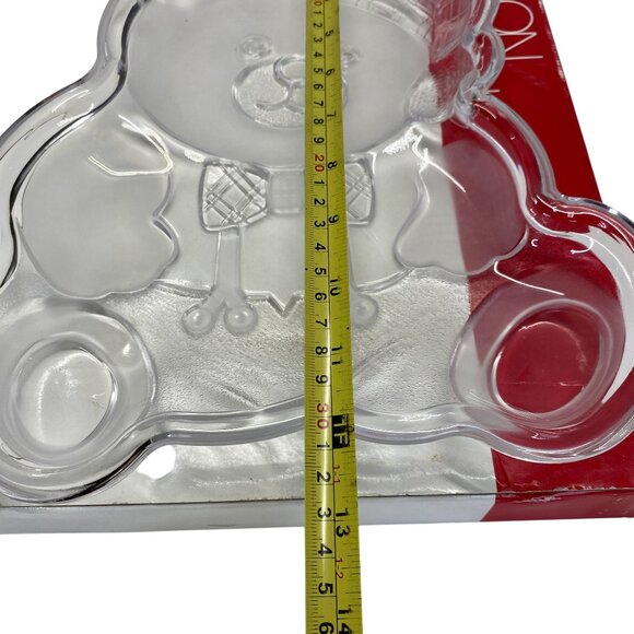 Studio Nova Clear Crystal Teddy Bear Serving Tray Elegant Christmas Party - Picture 4 of 4